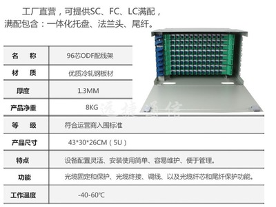 光缆配线系统的核心组件 24芯ODF箱与ODF储纤单元的功能解析